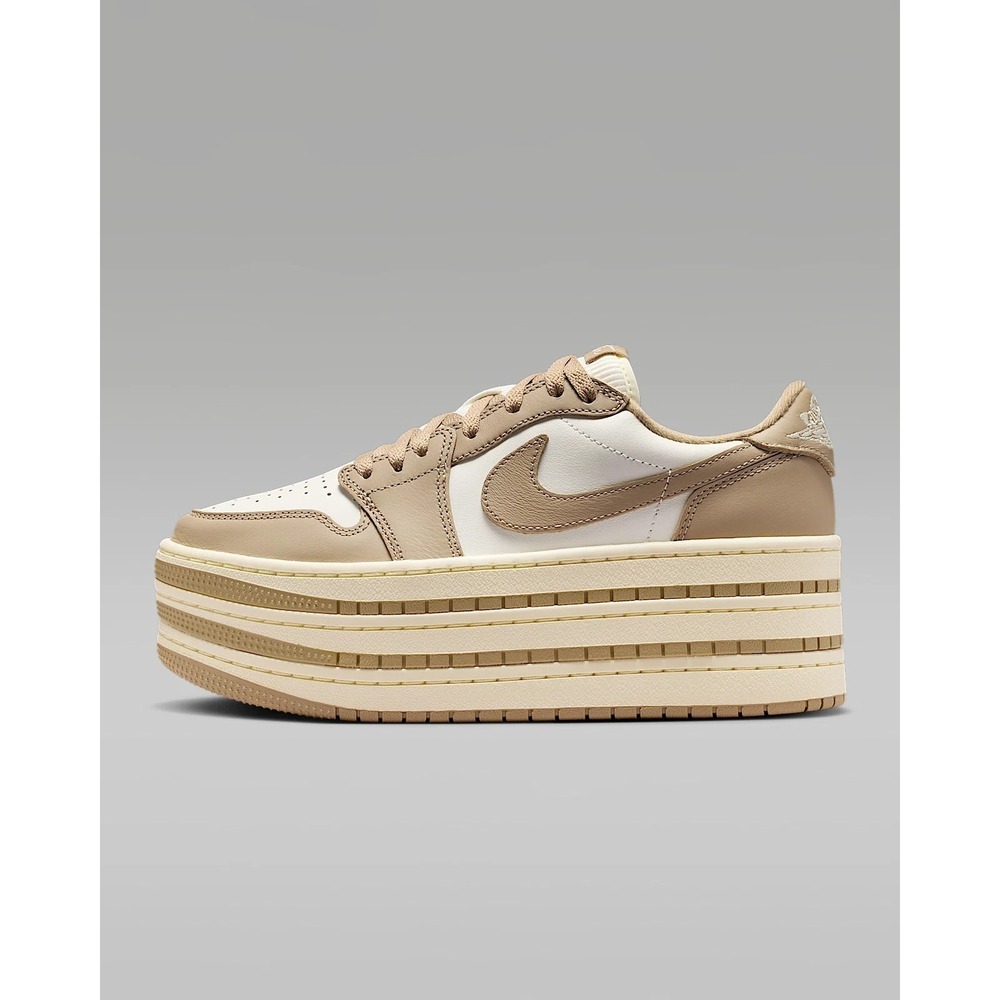 Size 8 - [NEW] Women's Air Jordan 1 Triple Stack Shoes 'Khaki' HV8288-200